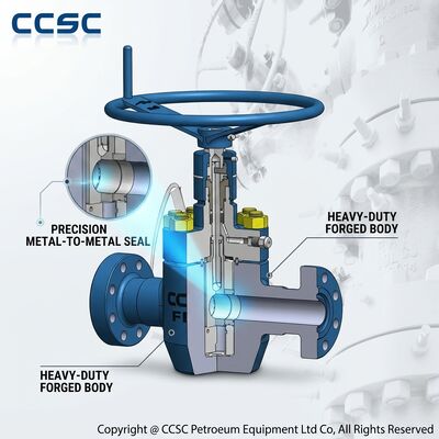 Αξιόδοξη υπηρεσία API 6A Βαλβίδα πύλης FF HH H2S Ανθεκτική σφυρηλατημένη σιδηρουργική σφραγίδα σφραγίδας 5000psi